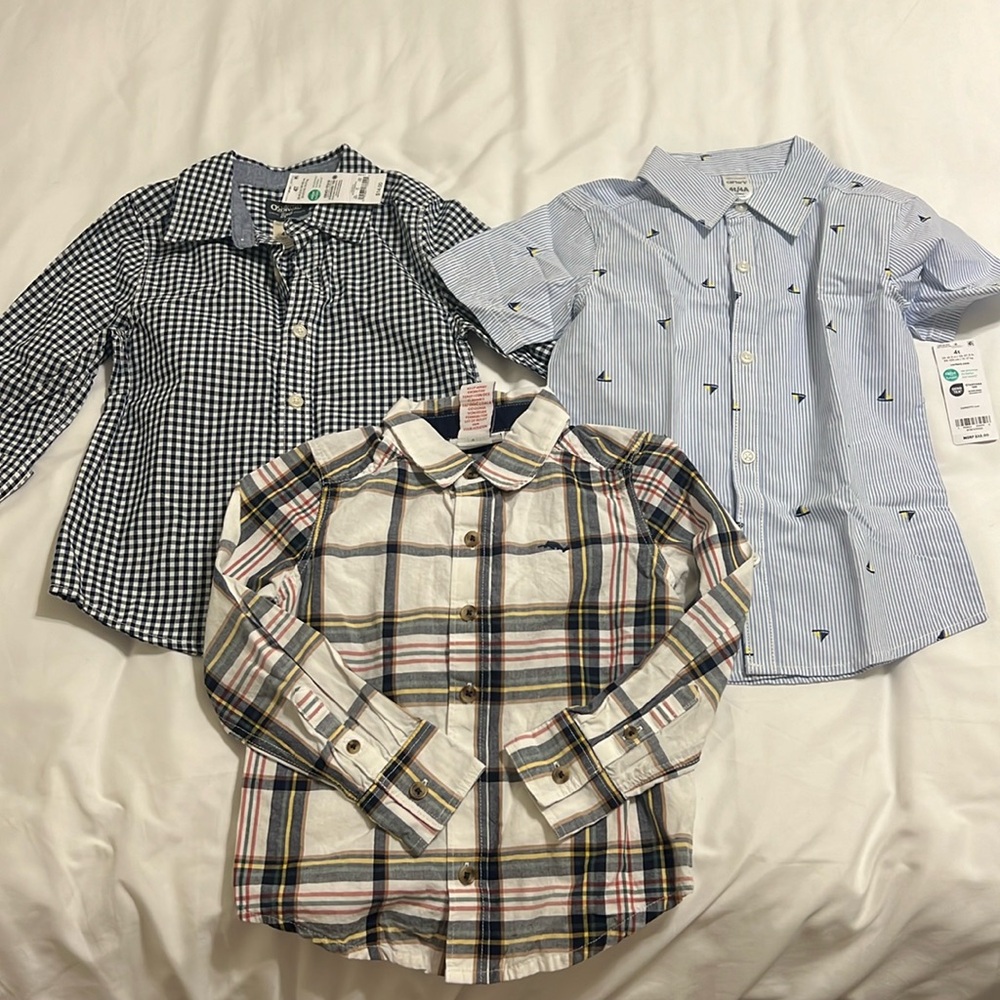 Boys Dress Shirts 4T/XS - NWT - 3pcs